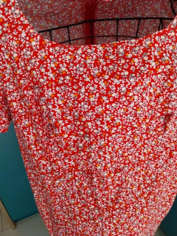 🌺 Robe fleurie artisanale en coton – Taille 46 Pièce unique 🌺 – photo 2